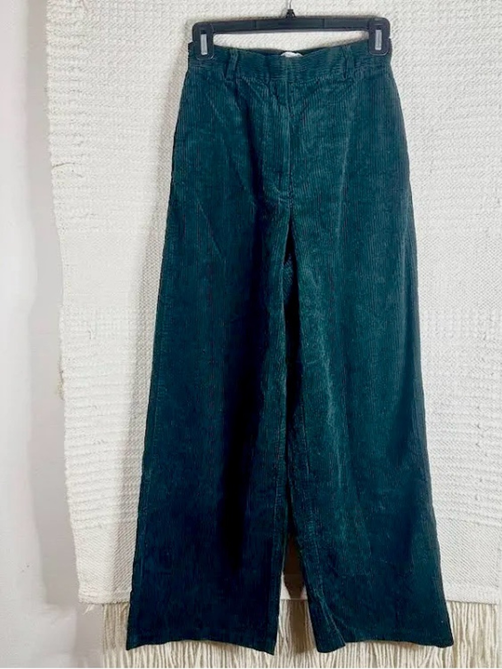 & Other Stories Dark Green Corduroy High Rise Wide Leg Pants - Size  2